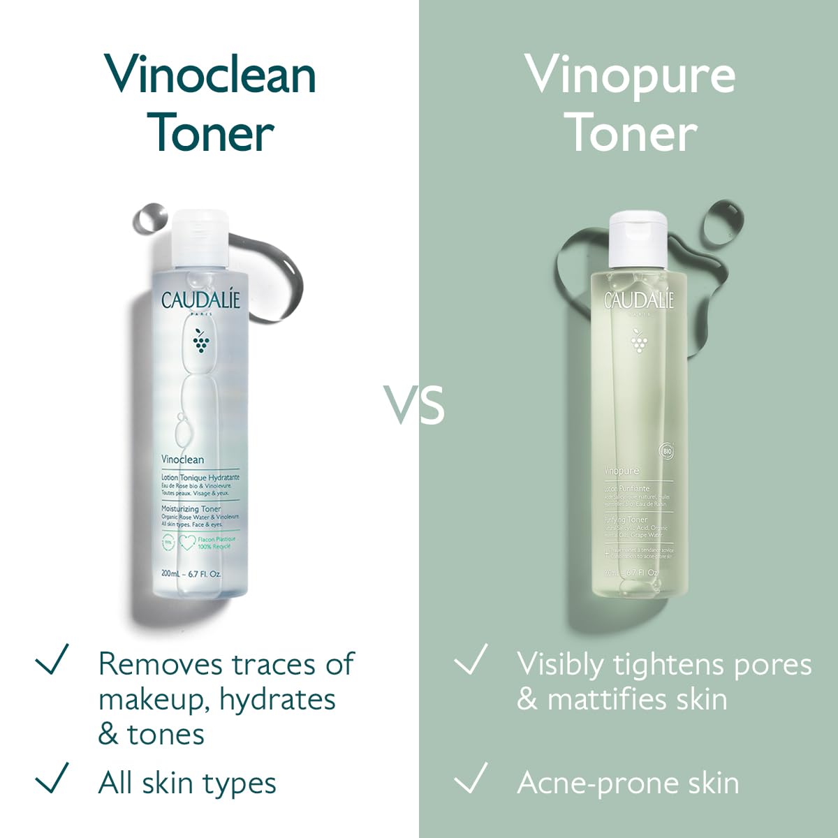 Revitalize Your Skin with Caudalie Vipure Purifying Toner - 200 Ml for a Fresh, Clear Complexion