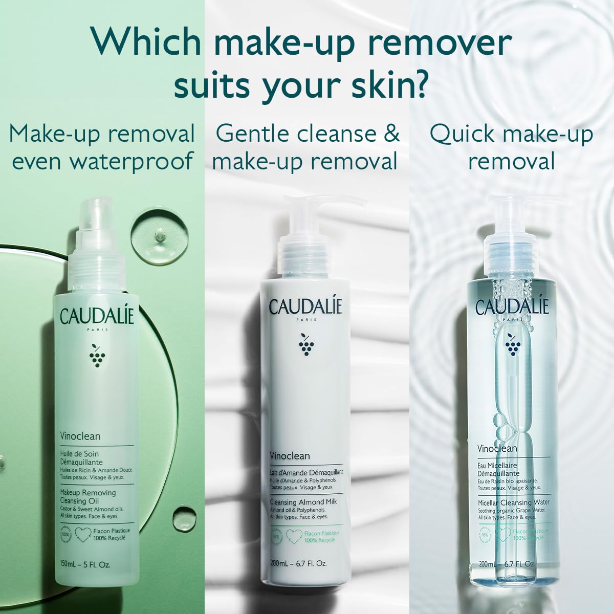 Experience Radiant Skin with Caudalie Viclean Makeup Removing Cleansing Oil - 150 ml