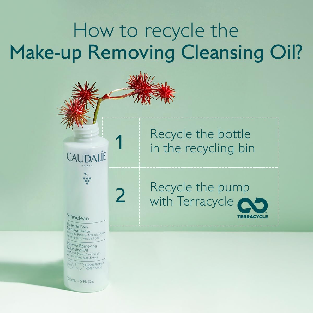 Experience Radiant Skin with Caudalie Viclean Makeup Removing Cleansing Oil - 150 ml
