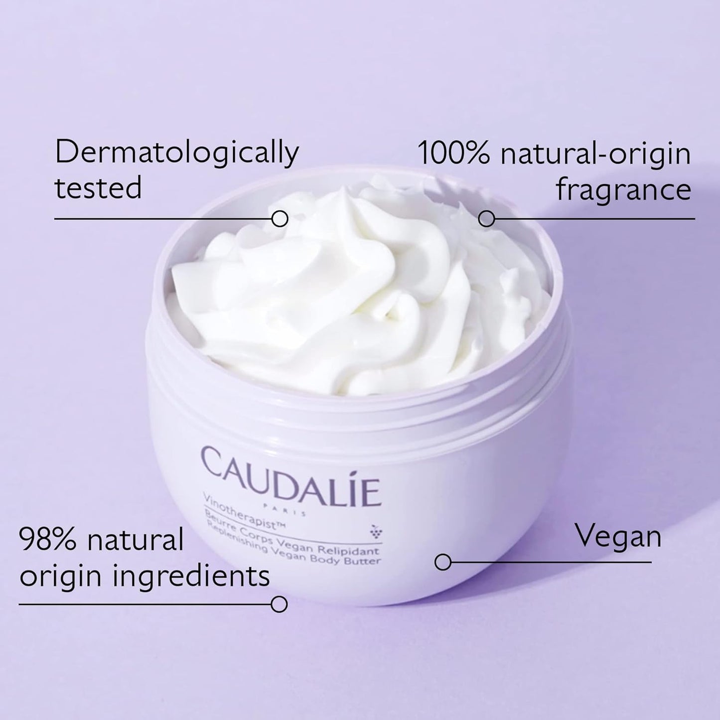Indulge Your Skin with Caudalie Vitherapist Replenishing Vegan Body Butter - 250ml of Luxurious Hydration