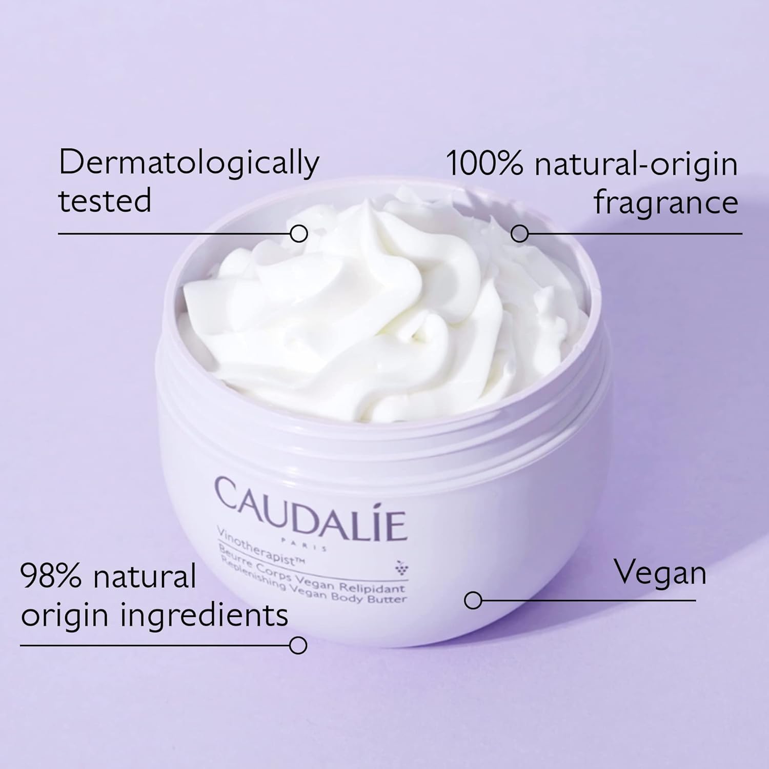 Indulge Your Skin with Caudalie Vitherapist Replenishing Vegan Body Butter - 250ml of Luxurious Hydration