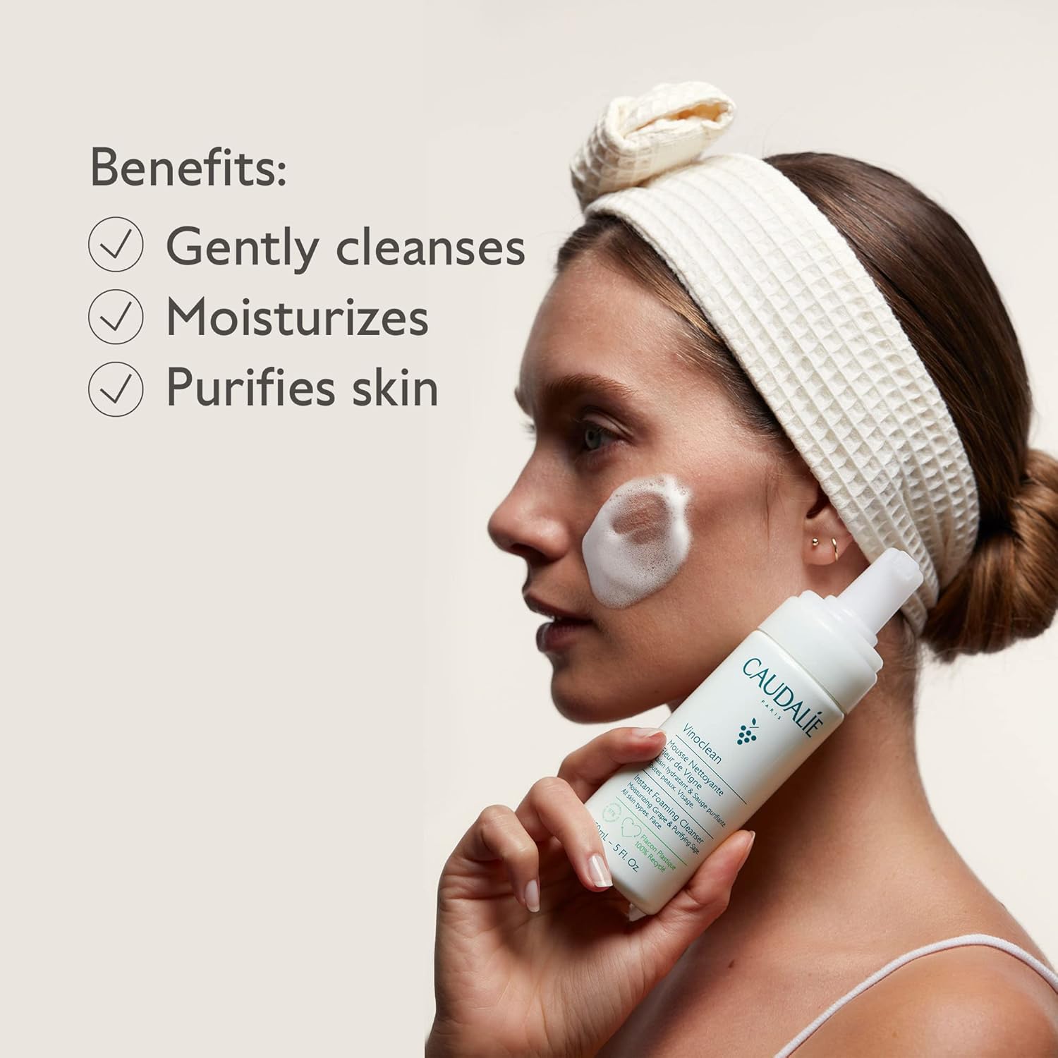 Revitalize Your Skin with Caudalie Viclean Instant Foaming Cleanser - 150Ml